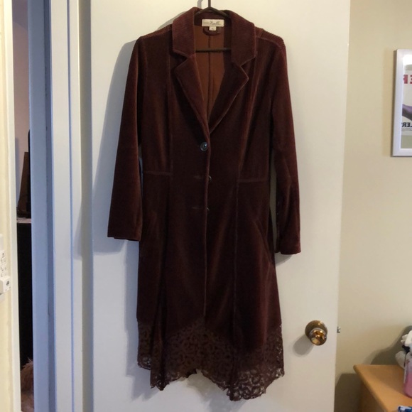 Chocolate brown XS corduroy jacket or jacket dress - Picture 2 of 8